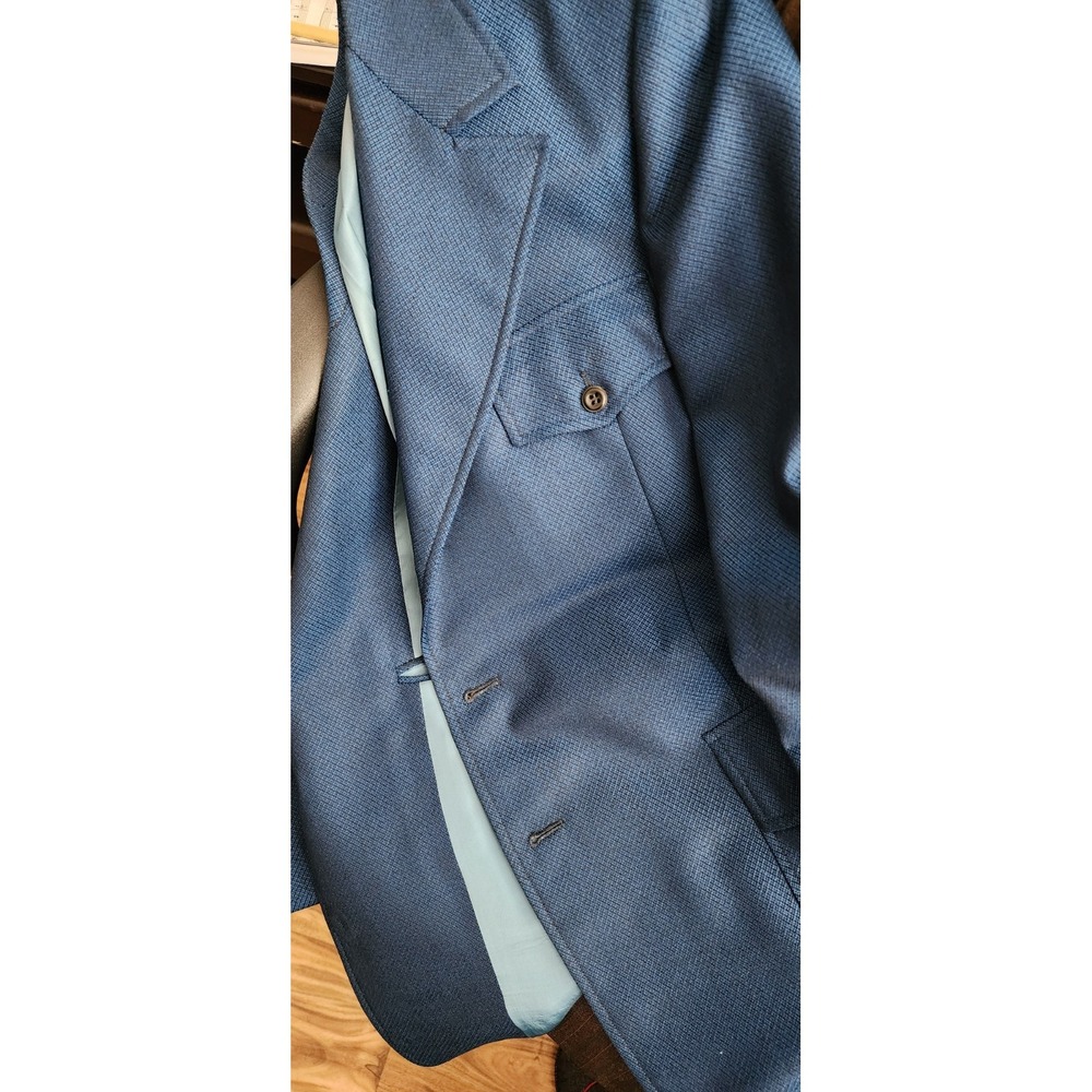 Vtg 70s Hammonton Park Wool Blazer Sport Coat Jacket mens Sz~ 43 Action Belted - Picture 16 of 16